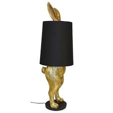 Ferrum Living Stehlampe Hiding Rabbit Gold Mit Schwarzem