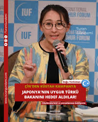 Japonya'nın Uygur Türkü Dışişleri Bakan Yardımcısı Arfiya Eri, Türk dünyasıyla güçlü kültürel bağları vurguladı. Japonya ile Türkistan'ın kurduğu yeni formatın tarihî bir adım olduğunu belirtti ve gelecekte kapsamlı ilişkilerin önemine dikkat çekti. #