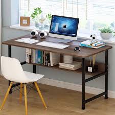 Looking for a new computer desk for your workspace or gaming rack? Gn 120 X 45 High Quality Modern Computer Desk Table With Bookshelf Sturdy Writing Desk Table Family Workstation With 2 Tier Shelves For Home Office 120x45x73 Lazada Ph