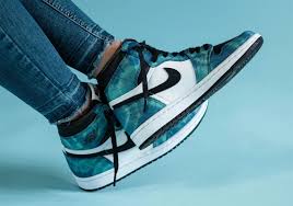 Air Jordan 1 Tie Dye White Black Aurora Green The Air Jordan 1 Tie Dye Releases Tomorrow In Europe In 2020 Sneakers Men Fashion Air Jordans Sneakers
