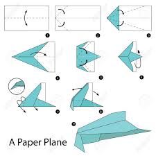 This origami model simulates a stealth aircraft. Schritt Fur Schritt Anleitung Wie Man Origami Ein Flugzeug Zu Machen Lizenzfrei Nutzbare Vektorgrafiken Clip Arts Illustrationen Image 49870996
