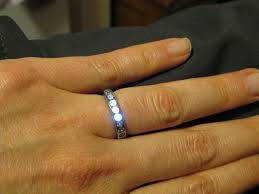 Look Engagement Ring Lights Up When Fiance Is Near Engagement Rings Titanium Rings Led Ring