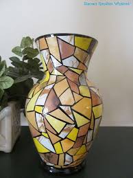Yellow Vase Mosaic Glass