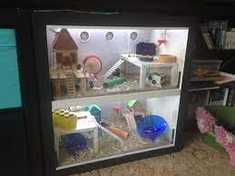 Diy Hamster Cage Made From Ikea Unit Check Out How Easy It Is To Make Ikea Hacks Are A Fab Way To Give Your Pet Hamster Diy Hamster Bedding Hamster Diy