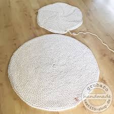 Baby teppich teppich häkeln gestrickter teppich handgestrickte decke basteln mit kork runde teppiche gardinen häkeln von. Runder Hakelteppich Aus Kordel Textilo Blog Hakeln Stricken