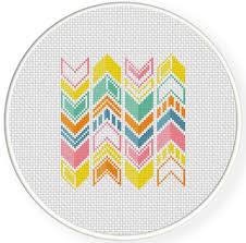 Sizes range from 6 to 32 count, and you can request others. Chevron Cross Stitch Pattern Daily Cross Stitch