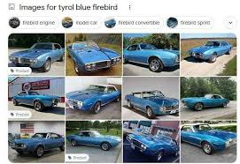 Image result for Alpine Blue 1968 Firebird