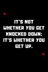 It S Not Whether You Get Knocked Down It S Whether You Get Up 6 X9 120 Pages Journal Amazon Com Br