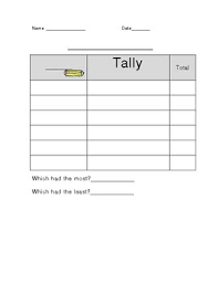 Blank Tally Chart