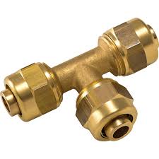 Raccord Te Laiton A Compression Laiton D 12 Pour Tube En Per Laiton Produits Cle Plate