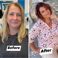 The before and after of this GORGEOUS hair color. To say I'm obsessed with  this color is an understatement!!! First model!!