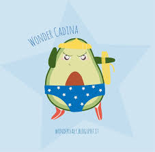 Avocadina Avocado Funny Kawaii Avocado Wonderwoman Chibi Cute Chibi Kawaii Funny