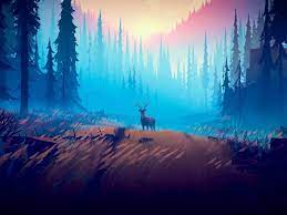 Among Trees Early Access Video Digital Illustration Landscape Wallpaper Landscape Art