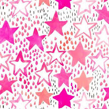 Happy Stars Today And Pink Always Stars Surfacepattern Watercolor Pink Art Collage Wall Preppy Wallpaper Picture Collage Wall