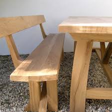 Dining table benches with backs can help you seat a large number of people around your table with the luxury of back support. Dining Bench With Back Handmade Oak Bench With Back Kitchen Bench