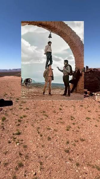 Brick Arch from the movie, “Once Upon A Time in the West” (1968) featuring  Henry Fonda & Charles Bronson. Directed by Sergio Leone - Monument Valley,  USA - 1968. @sergioleoneofficial - Find out MORE ...