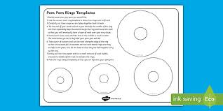 Diy pom pom mobile basteln lybstes : Pom Pom Template Ks1