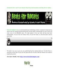 Are you a singer or rapper looking for royalty free rap beats? Download Free And Good Quality Hip Hop Instrumentals And Rap Beats Online By Swati Jain Issuu