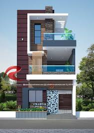 3d Narrow House Designs Gallery Rc Visualization Structural Plan And Elevation Design Small House Elevation Design Small House Elevation Narrow House Designs