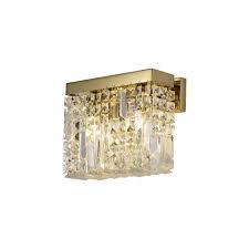 Buy great products from our wall lights category online at wickes.co.uk. Lg78209 Zian 29x13cm Rectangular Small Wall Lamp 2 Light Gold Crystal