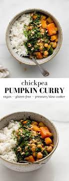 Slow Cooker Chickpea Pumpkin Curry Recipe Dinner Recipes Easy Quick Recipes Vegetarian Recipes Healthy