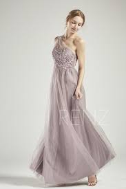 Bridesmaid Dress Mauve Tulle One Shoulder Wedding Dress Etsy Bridesmaid Dresses Beaded Bridesmaid Dress Mauve Bridesmaid Dress