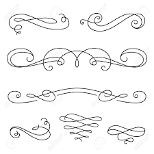Simple vignettes, dividers, made in vector. Vintage Vignettes Page Decoration Template Set Of Calligraphic Royalty Free Cliparts Vectors And Stock Illustration Image 43128104