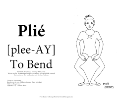 Free Ballet Dancer Vocabulary Coloring Sheet Plie Ballet Lessons Ballet Basics Beginner Ballet