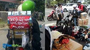 Mudik Unik Orang Indonesia Bawa Ayam Hingga Naik Motor Full Muatan Orang Dan Barang Halaman All Bangka Pos