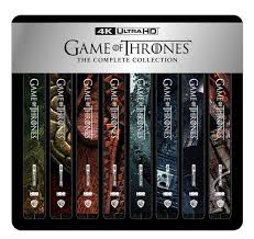 Dans un pays où l'été peut durer plusieurs années et l'hiver toute une vie. Game Of Thrones The Complete Seasons 1 8 Limited Edition 4k Ultra Hd Steelbook Collection 4k Ultra Hd Blu Ray Free Shipping Over 20 Hmv Store