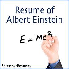 Albert Einstein Resume