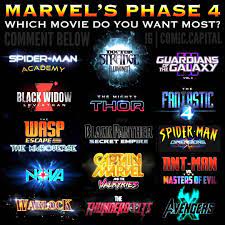 These would be movies, television shows, and other media that is not produced by marvel studios or directly related to the mcu. Comment Below What Is Your Dream Mcu Phase 4 Moviei Want A Fantastic Four Movie Spider Man Sinister Six Upcoming Marvel Movies Marvel Instagram Marvel Phases