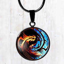 View and download for free this yin yang fire ice wallpaper which comes in best available resolution of 2560x1600 in high quality. Fire And Ice Yin Yang Dragons Design Stainless Steel Necklace Ebay