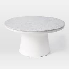 Though great on its own, it can nest with the matching side table. Marble Topped Pedestal Coffee Table White Marble White