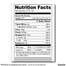 Wedding Or Anniversary Sweet Funny Nutrition Label Postcard Zazzle Com In 2021 Nutrition Labels Diy Gift Box Template Nutrition