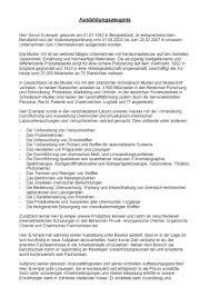 Die belehrung können sie beim örtlichen gesundheitsamt beantragen. Arbeitszeugnis Gut Ausbildung Zum Chemielaborant Nur 3 90 Zum Download