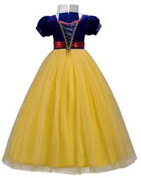 Owlfay Girls Princess Snow White Costume Dress Velvet Sequins Halloween Party Fancy Dress Up Cosplay Car Kids White Dress Fancy Dresses Party Girls White Dress