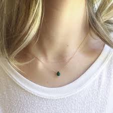 5 out of 5 stars. Genuine Emerald Necklace Gold Emerald Necklace May Birthstone Gift For Her Dainty Necklace Teardrop Emerald Layering Necklace Wish