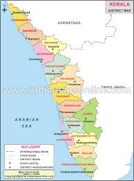 Thiruvananthapuram is the capital of kerala. Kerala District Map District Map Of Kerala Map State Map Alappuzha