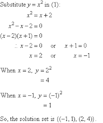 Linear equations in two variables. Simultaneous Equations Linear Quadratic