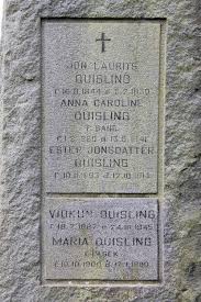 Quisling as a word comes from the man vidkun quisling, a norwegian politician who collaborated with germany in their plans to occupy norway during world war 2. Gravesite Vidkun Quisling Skien Tracesofwar Com