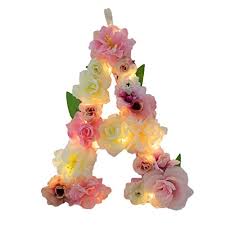 Some characters are accented versions of usual latin letters. Aesthetic Handmade Floral Letter Decor Bedroom Wall Decoration Princess Baby S Room Ornaments Door Wreath Wall Flowers Letter Light For Nursery Baby Shower Children Room Wedding Birthday Party Decor Wantitall
