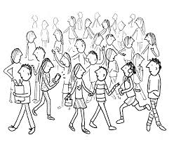 Crowd Of People Easy Drawings Sketches Crowd Drawing Drawing People