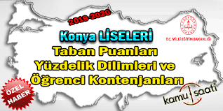 2021 yılında lgs sınavına yani (liselere geçiş sınavı) içerisinde aday olacak arkadaşlar için hazırladığımız 2020 güncel lise taban puanları konya lise taban. Lgs Konya Liseleri Taban Puanlari Yuzdelik Dilimleri Ogrenci Kontenjanlari 2018 2019 2020 Kamu Saati