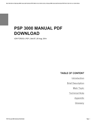 psp 3000 manual pdf download by tasman34ermon issuu