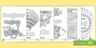 We have over 3,000 coloring pages available for you to view and print for free. Hello In Different Languages Mindfulness Coloring Pages