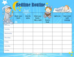 Bedtime Routine Chart Bedtime Chart Bedtime Routine Chart