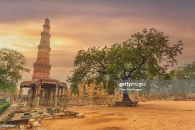 Qutub Minar Tower Or Qutb Minar, The Tallest Brick Minaret In Th — Stock  Photo © Hackman #21457009