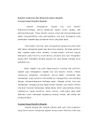 Konsep sejarah yang akan memberikan kepada kita sebuah gambaran yang utuh tentang peristiwa atau perjalanan sejarah dari aspek tertentu adalah d. Berpikir Diakronis Dan Sinkronis Dalam Sejarah