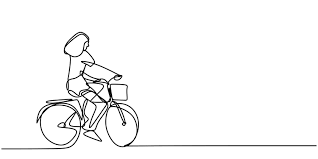 Continuous One Line Drawing Of Young Woman Riding A Bicycle Download Free Vectors Clipart Graphics Vector Art 5th grade contour line bicycle drawings. vecteezy